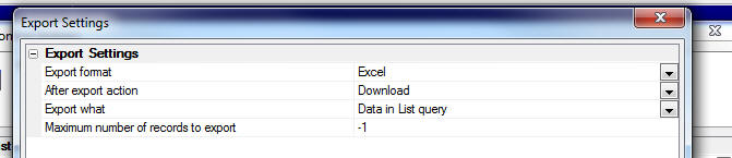 List Export Excel 3